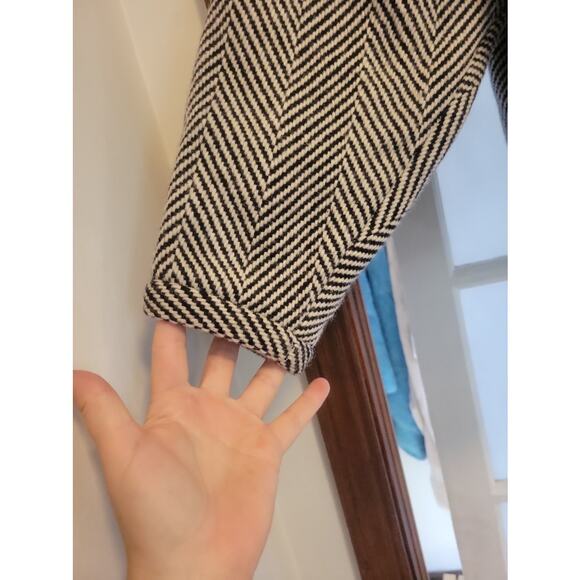 Tela Anthropologie herringbone wool zipper jacket. Size 42 or small. - Picture 3 of 5